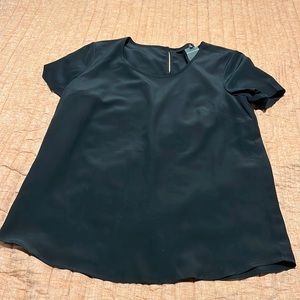 Black silk T-shirt